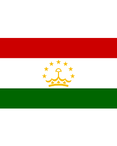 Flag: Tajikistan |  landscape flag | 1.35m² | 14.5sqft | 90x150cm | 3x5ft 