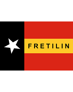 Flag: FRETILIN |  landscape flag | 1.35m² | 14.5sqft | 90x150cm | 3x5ft 