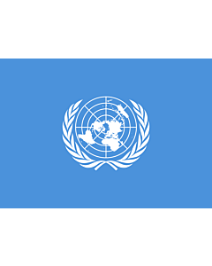 Bandera: Organización de las Naciones Unidas, ONU, NN. UU. |  bandera paisaje | 0.7m² | 70x100cm 