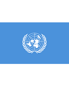 Flag: United Nations, UN |  landscape flag | 6.7m² | 72sqft | 200x335cm | 6x11ft 
