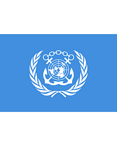 Flagge: XXXL+ International Maritime Organization  |  Querformat Fahne | 6.7m² | 200x335cm 