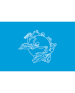 Bandiera: Unione Postale Universale |  bandiera paesaggio | 3.75m² | 150x250cm 