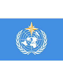 Flag: World Meteorological Organization |  landscape flag | 3.75m² | 40sqft | 150x250cm | 5x8ft 