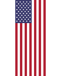 Bandera: Bandera vertical con manga cerrada para potencia Estados Unidos |  bandera vertical | 3.5m² | 300x120cm 