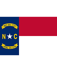 Bandera: Carolina del Norte |  bandera paisaje | 0.375m² | 50x75cm 