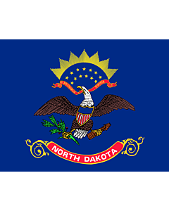 Bandiera: Dakota del Nord |  bandiera paesaggio | 0.375m² | 55x70cm 