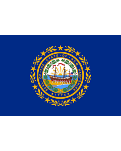 Bandera: Nuevo Hampshire |  bandera paisaje | 0.375m² | 50x75cm 