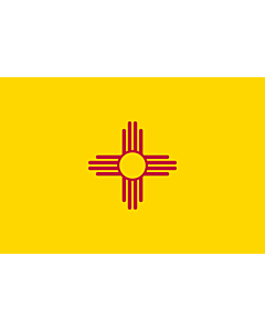 Flag: New Mexico |  landscape flag | 0.375m² | 4sqft | 50x75cm | 1.5x2.5ft 