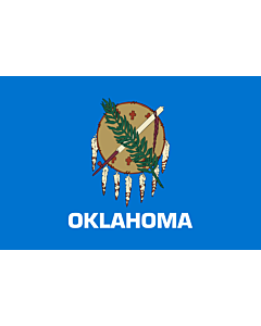 Drapeau: Oklahoma |  drapeau paysage | 0.24m² | 40x60cm 