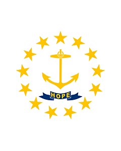 Bandera: Estado de Rhode Island y Plantaciones de Providence |  bandera paisaje | 0.24m² | 45x50cm 