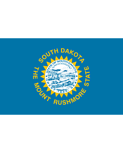 Bandera: Dakota del Sur |  bandera paisaje | 0.24m² | 40x60cm 