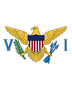 Bandera de Mesa: Islas Vírgenes de los Estados Unidos 15x25cm