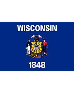 Flag: Wisconsin |  landscape flag | 0.24m² | 2.5sqft | 40x60cm | 1.3x2foot 