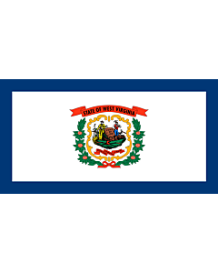 Drapeau: Virginie-Occidentale |  drapeau paysage | 0.24m² | 35x70cm 