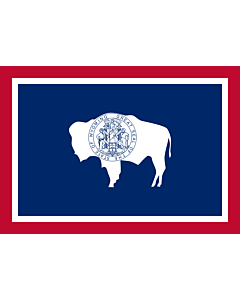 Bandiera: Wyoming |  bandiera paesaggio | 0.24m² | 40x60cm 