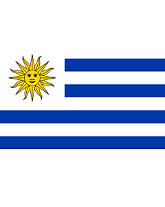 Flag: Uruguay |  landscape flag | 0.7m² | 7.5sqft | 70x100cm | 2x3ft 