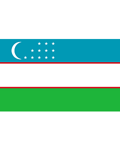 Flag: Uzbekistan, landscape flag, 1.35m², 14.5sqft, 90x150cm