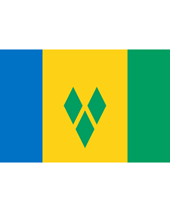 Bandiera: Saint Vincent e Grenadine |  bandiera paesaggio | 2.16m² | 120x180cm 