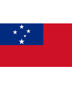 Flag: Samoa |  landscape flag | 6.7m² | 72sqft | 180x360cm | 70x140inch 