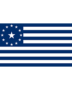 Flagge: Large Alleged Mormon flag 1877 | An modern attempt to recreate an unofficial flag used by members of The Church of Jesus Christ of Latter-day Saints  Mormons  for the State of Deseret  i  |  Querformat Fahne | 1.35m² | 90x150cm 