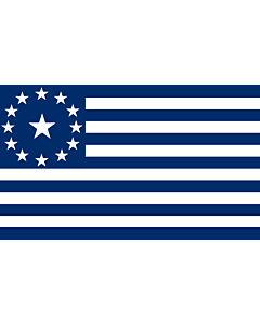 Flag: An modern attempt to recreate an unofficial flag used by members of The Church of Jesus Christ of Latter-day Saints  Mormons  for the State of Deseret  i |  landscape flag | 1.35m² | 14.5sqft | 90x150cm | 3x5ft 