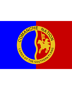 Flag: Comanche Nation |  landscape flag | 1.35m² | 14.5sqft | 90x150cm | 3x5ft 