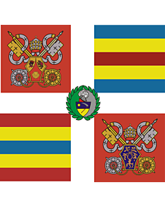 Flag: 2005-2008 Flag of the Pontifical Swiss Guard of Vatican City |  1.35m² | 14.5sqft | 110x120cm | 45x45inch 