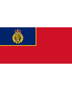 Bandera: RCMP | Corps Ensign of the Royal Canadian Mounted Police | Enseigne de corps de la Gendarmerie royale du Canada |  bandera paisaje | 1.35m² | 80x160cm 