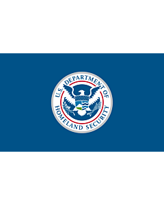 Flag: The United States Department of Homeland Security  DHS |  landscape flag | 1.35m² | 14.5sqft | 90x150cm | 3x5ft 