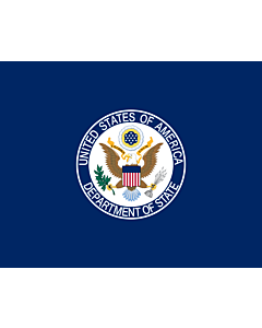 Flag: United States Department of State |  landscape flag | 0.06m² | 0.65sqft | 22x28cm | 10x11inch 
