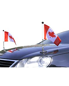  Pair  Magnetic Car Flag Pole Diplomat-1.30 Canada