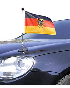  Soporte de bandera para coches con sujeción magnética Diplomat-1 Alemania con escudo oficial 