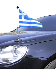 Soporte de bandera para coches con sujeción magnética Diplomat-1.30 Grecia