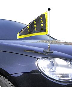  Soporte de bandera para coches con sujeción magnética Diplomat-1 con bandera impresa de manera individual (lado derecho) 