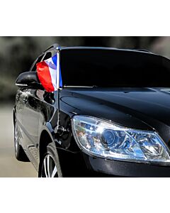 Porte-drapeau de voiture Diplomat-Bayonet-Chrome France